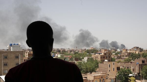 Smoke is seen in Khartoum, Sudan, Saturday, April 22, 2023.  - Sputnik Africa