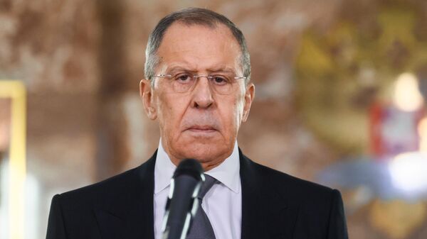 Russian Foreign Minister Sergei Lavrov at a Foreign Ministry ceremony in Moscow on February 10, 2023. - Sputnik Africa