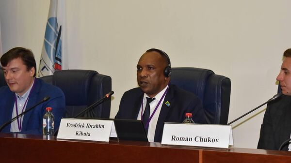 Fredrick Ibrahim Kibuta, Tanzanian Ambassador to Russia during the African Union (AU) model held in Moscow State Institute of International Relations (MGIMO) - Sputnik Afrique
