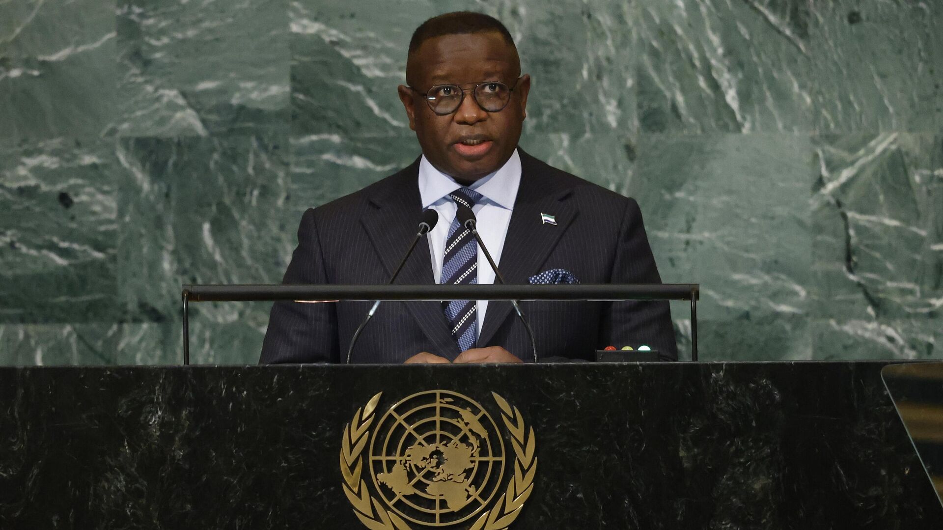 President of Sierra Leone Julius Maada Bio addresses the 77th session of the United Nations General Assembly, at U.N. headquarters, Wednesday, Sept. 21, 2022.  - Sputnik Africa, 1920, 16.11.2022