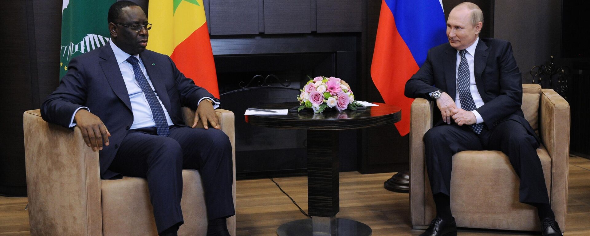 Russian President Vladimir Putin meets with Senegalese President Macky Sall in Sochi on 3 June 2022 - Sputnik Africa, 1920, 13.11.2023