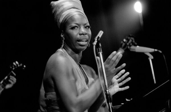American jazz singer Nina Simone performs during the Pan-African festival in Algiers in July 1969.  - Sputnik Africa