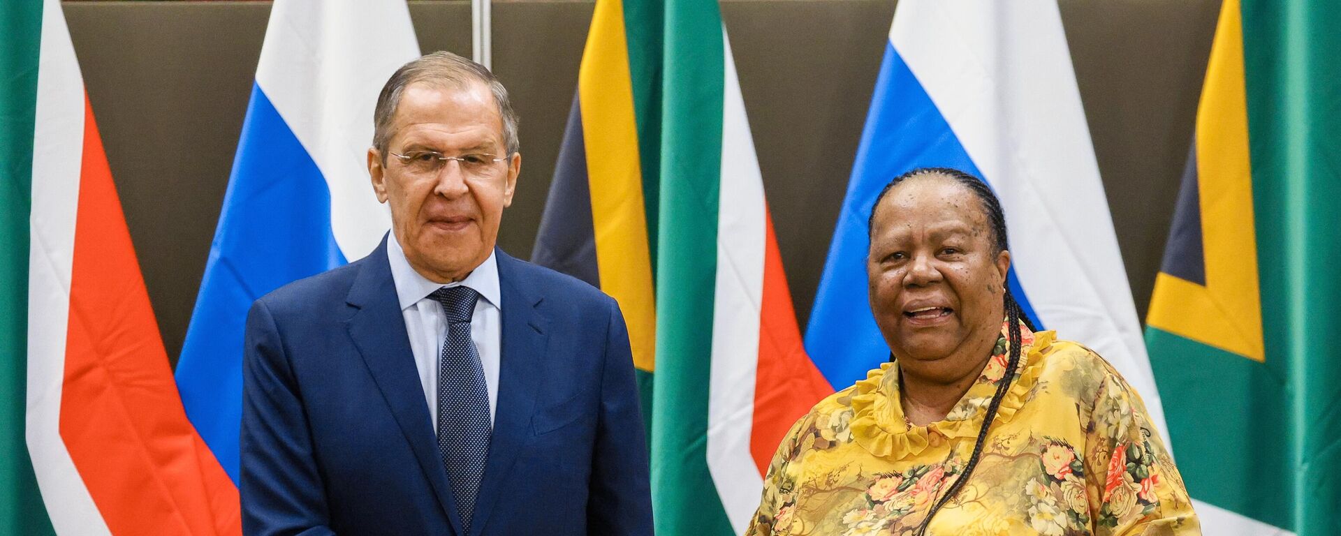Russian Foreign Minister Sergey Lavrov and Minister of Foreign Affairs of South Africa Naledi Pandor during a joint press conference following a meeting in Pretoria, South Africa, on Monday, Jan. 23, 2023. - Sputnik Africa, 1920, 03.05.2023