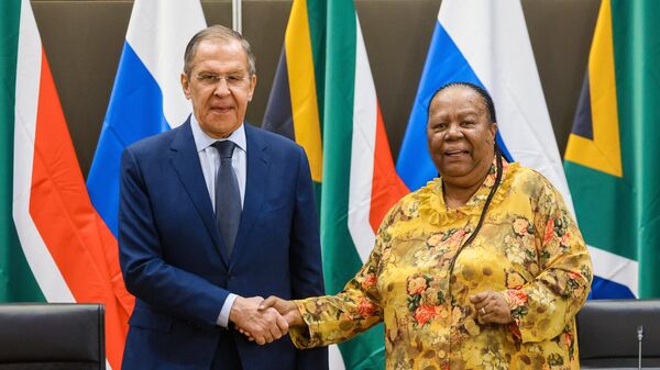 Russian Foreign Minister Sergey Lavrov and Minister of Foreign Affairs of South Africa Naledi Pandor during a joint press conference following a meeting in Pretoria, South Africa, on Monday, Jan. 23, 2023. - Sputnik Africa