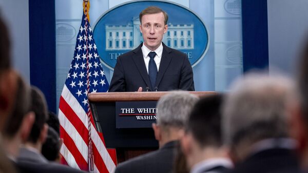White House national security adviser Jake Sullivan speaks at a press briefing at the White House in Washington, Monday, April 24, 2023. - Sputnik Africa
