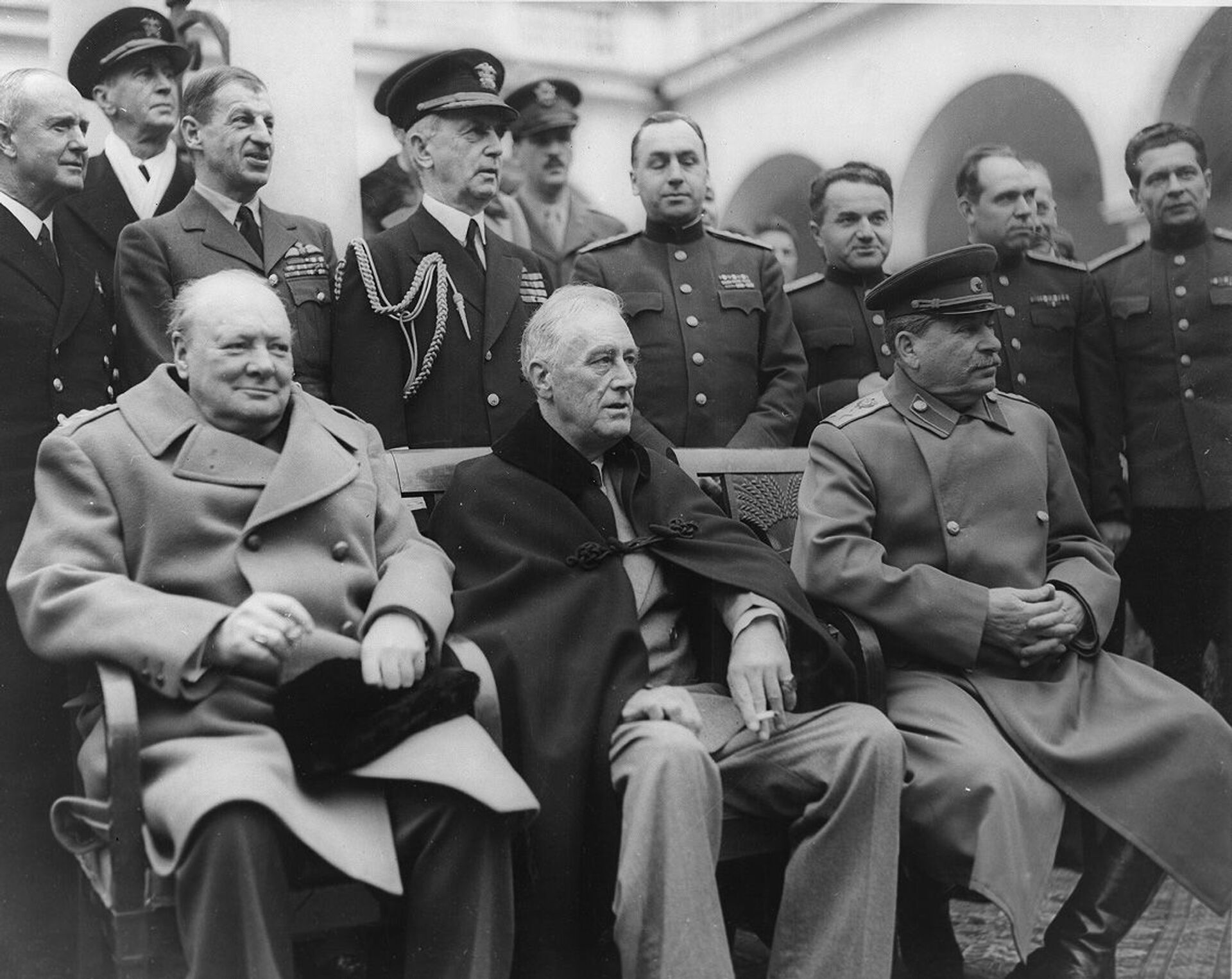  Yalta Conference, February 1945.  Seated are: Winston Churchill, Franklin D. Roosevelt and Josef Stalin - Sputnik Africa, 1920, 07.05.2023