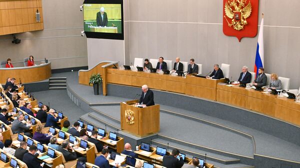 Deputy Minister of Foreign Affairs of the Russian Federation Sergey Ryabkov at the plenary session of the State Duma. - Sputnik Africa