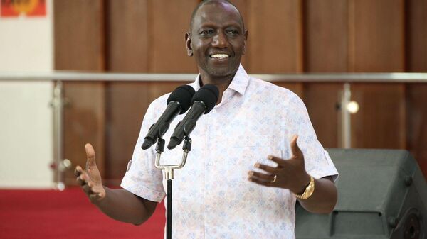 President William Ruto during a Sunday service at A.I.C Milimani Church, Nairobi, on May 14. - Sputnik Africa