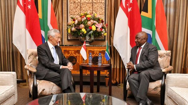 South Africa's President Cyril Ramaphosa with the Singapore's Prime Minister Lee Hsien Loong - Sputnik Africa