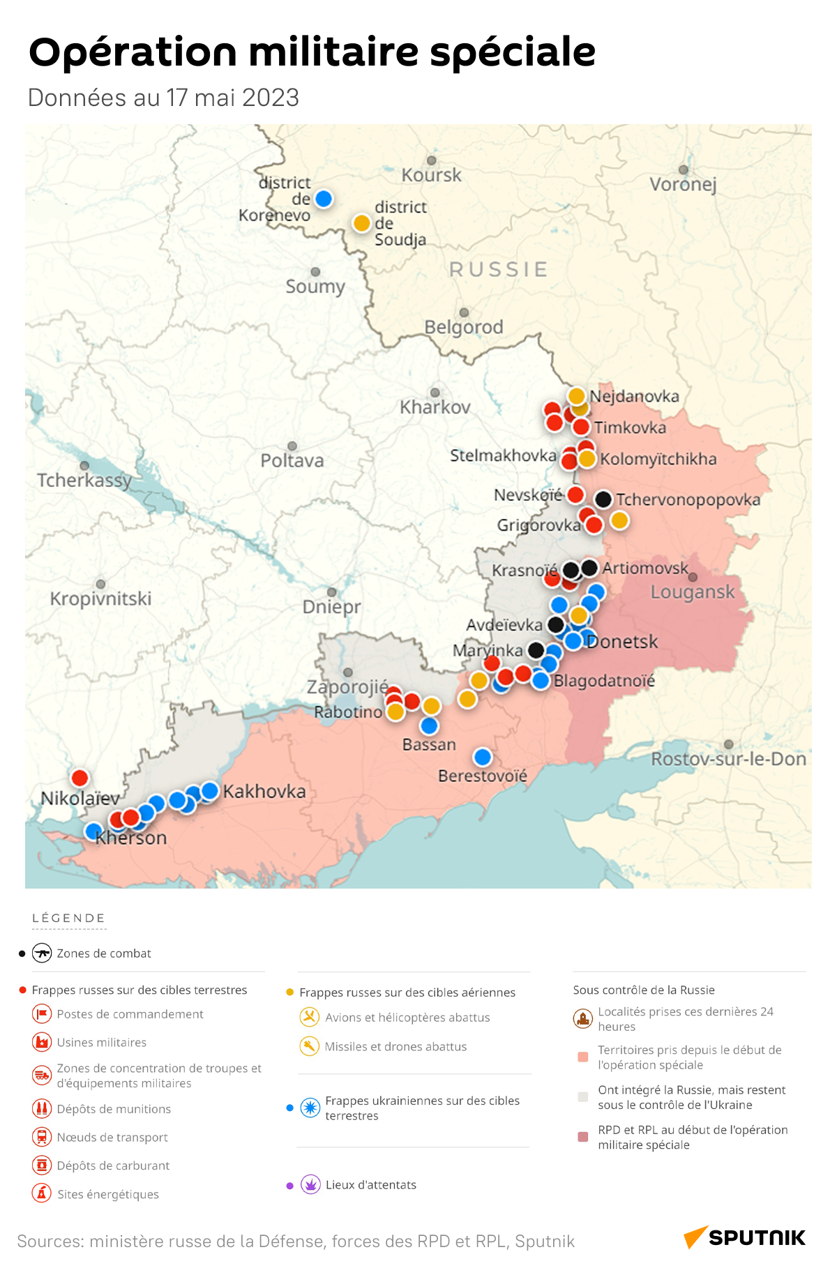 Combats à Artiomovsk, plusieurs stocks de munitions anéantis: le nouveau bilan de la Défense russe