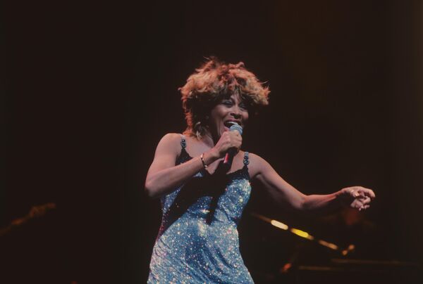 American singer, songwriter, actress and dancer Tina Turner performs a solo concert at the State Kremlin Palace, November 5-6, 1996. - Sputnik Africa