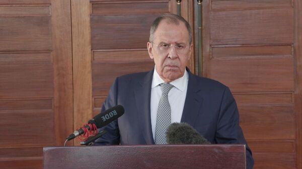 Russian Foreign Minister Sergey Lavrov during a press conference after the meeting with the Burundian president - Sputnik Africa