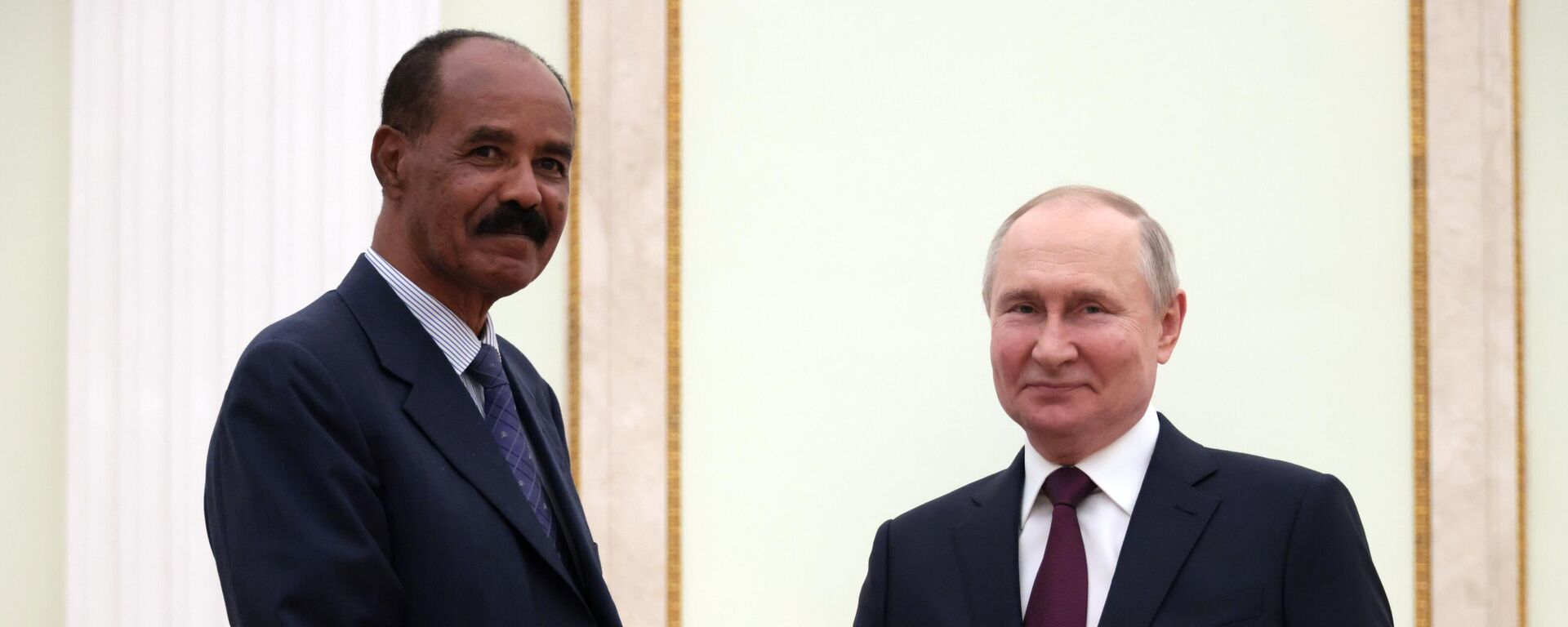 Russian President Vladimir Putin and Eritrean President Isaias Afwerki (left) during a meeting. - Sputnik Africa, 1920, 31.05.2023