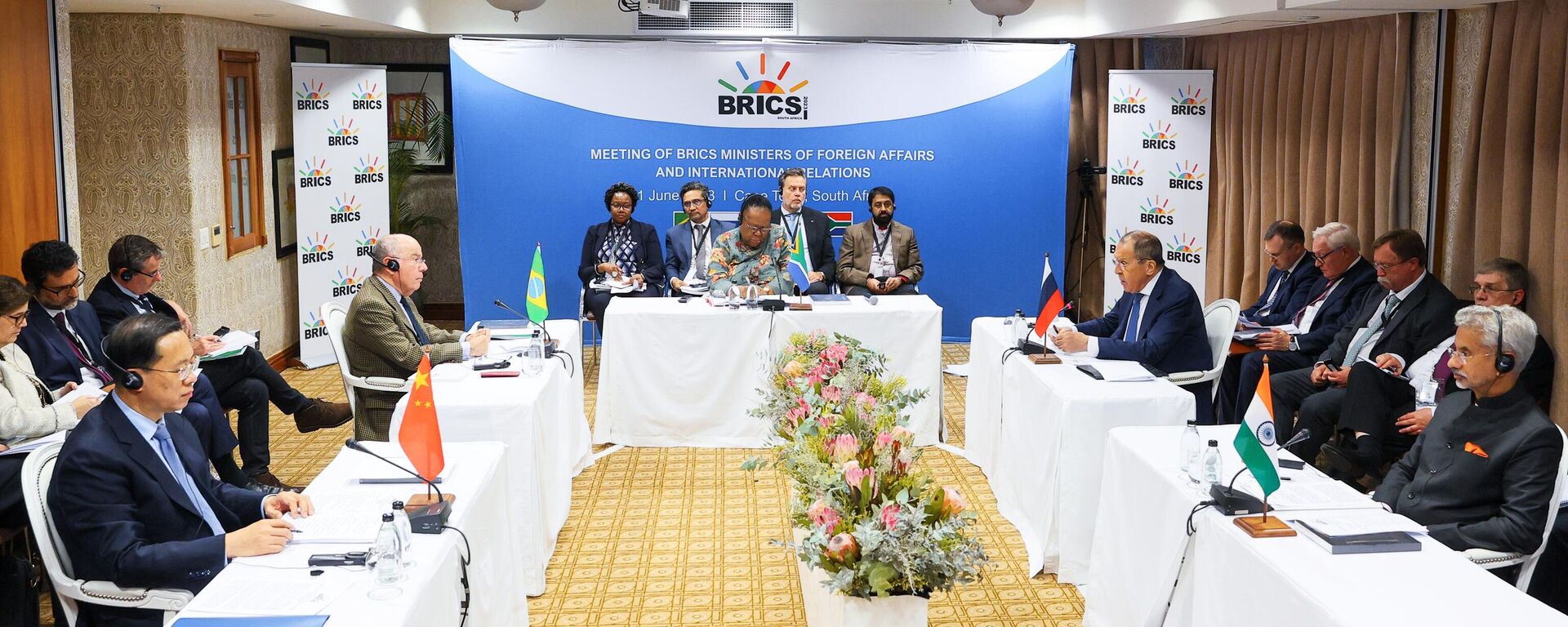 The plenary of the BRICS ministerial meeting, held on June 1 in Cape Town, South Africa.   - Sputnik Africa, 1920, 01.06.2023