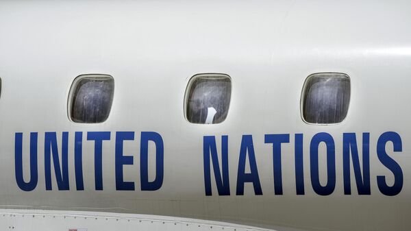 United Nations staffers prepare to take off from to Port Sudan, at Jeddah military base, Saudi Arabia, Tuesday, May 9, 2023 - Sputnik Africa