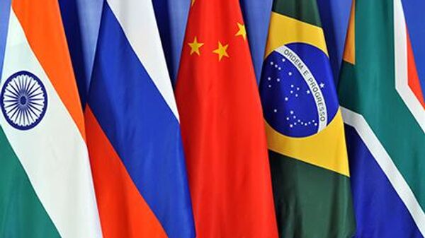 BRICS (Brazil, Russia, India, China, South Africa) countries' flags - Sputnik Africa