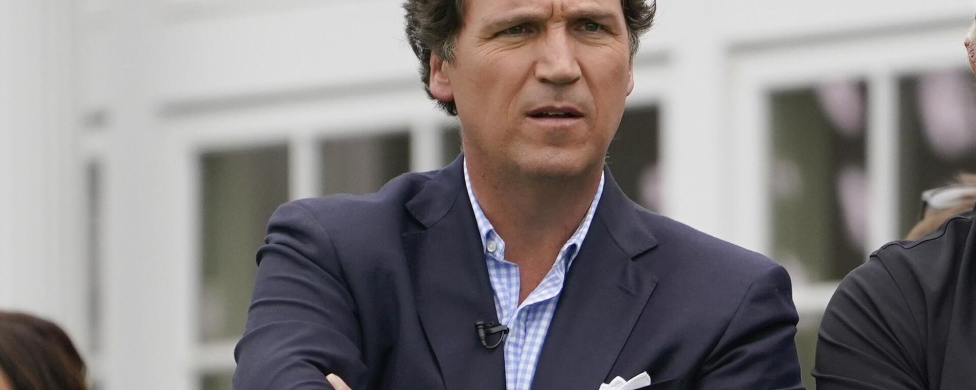 Tucker Carlson attends the final round of the Bedminster Invitational LIV Golf tournament in Bedminster, N.J., Sunday, July 31, 2022. - Sputnik Africa, 1920, 07.06.2023