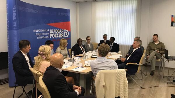 Ugandan Ambassador to Russia, Moses Kizige, during a business breakfast on cooperation between Russia and Uganda held in Moscow on June 7, 2023. - Sputnik Africa