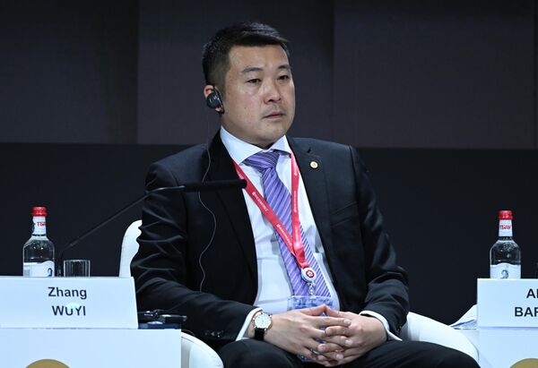 Zhang Wuyi, General Manager of Ho&#x27;ping China speaks at the SPIEF-2023 session International Cooperation: From Tasks to Solutions. - Sputnik Africa