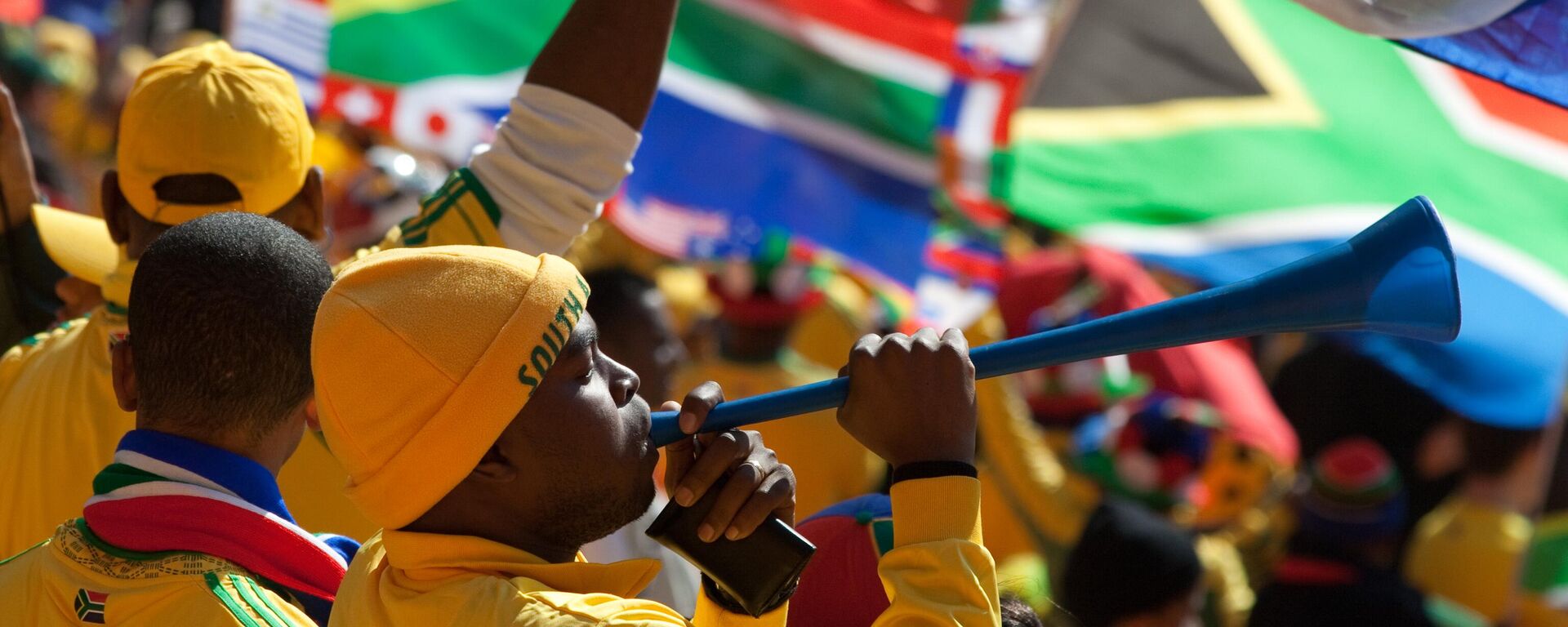 South Africans celebrate at the stadium - Sputnik Africa, 1920, 16.06.2023
