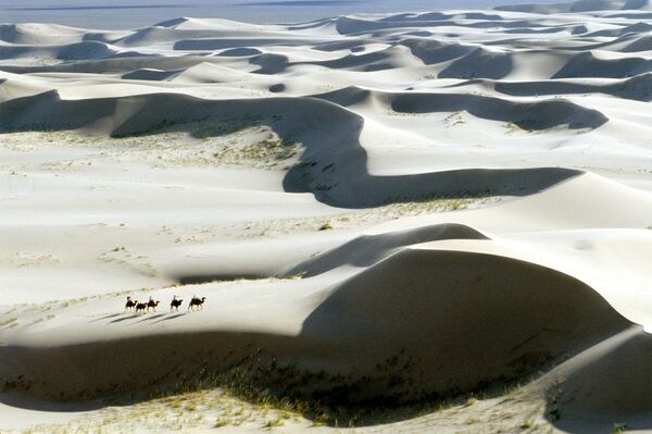 General view of the Gobi Desert, located in northern China and southern Mongolia. - Sputnik Africa