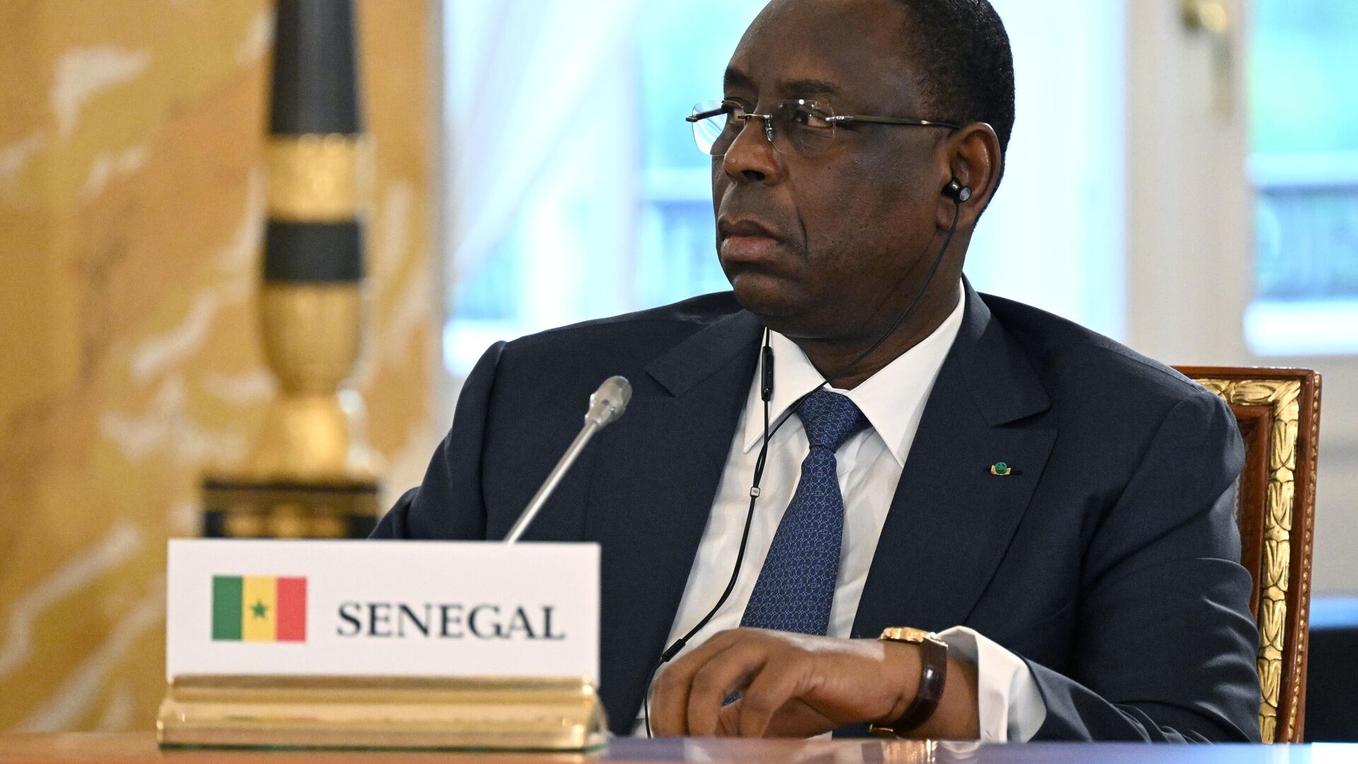President of the Republic of Senegal Macky Sall at a meeting between Russian President Vladimir Putin and leaders of several African states - Sputnik Africa, 1920, 18.06.2023