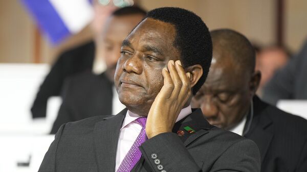 Zambian President Hakainde Hichilema listens during the closing session of the New Global Financial Pact Summit, Friday, June 23, 2023 in Paris.  - Sputnik Africa