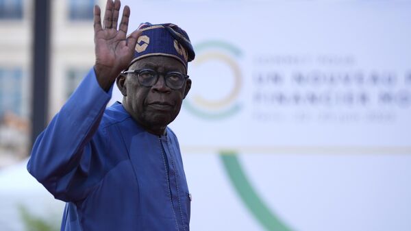 President of Nigeria Bola Tinubu arrives for the closing session of the New Global Financial Pact Summit, Friday, June 23, 2023 in Paris.  - Sputnik Africa