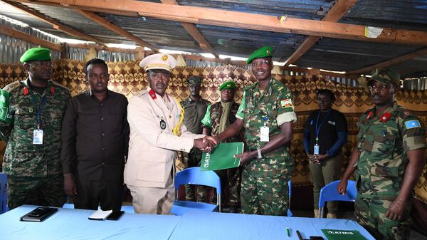 ATMIS has handed over two more Forward Operating Bases (FOBs) bringing to four the number of FOBs that have so far been handed over to the Somali National Army - Sputnik Africa