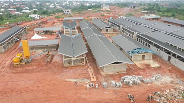 Construction site of a hospital in Trede, Ghana, under the government's Agenda 111 Hospital Project. - Sputnik Africa