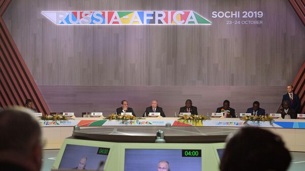 Russian President Putin takes part in the first Russia-Africa Summit held in Sochi, Ocotber 24, 2019 - Sputnik Africa