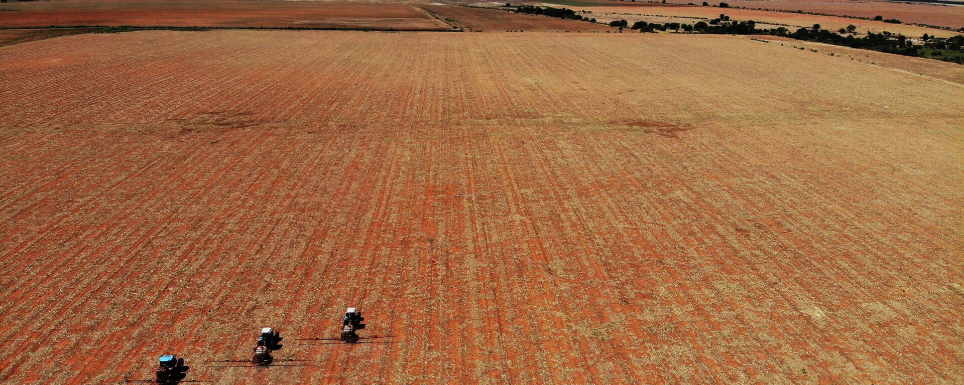Farm employees spread fertilizer on a farm in Gerdau, North West province, South Africa, Nov. 19, 2018 - Sputnik Africa, 1920, 22.09.2023