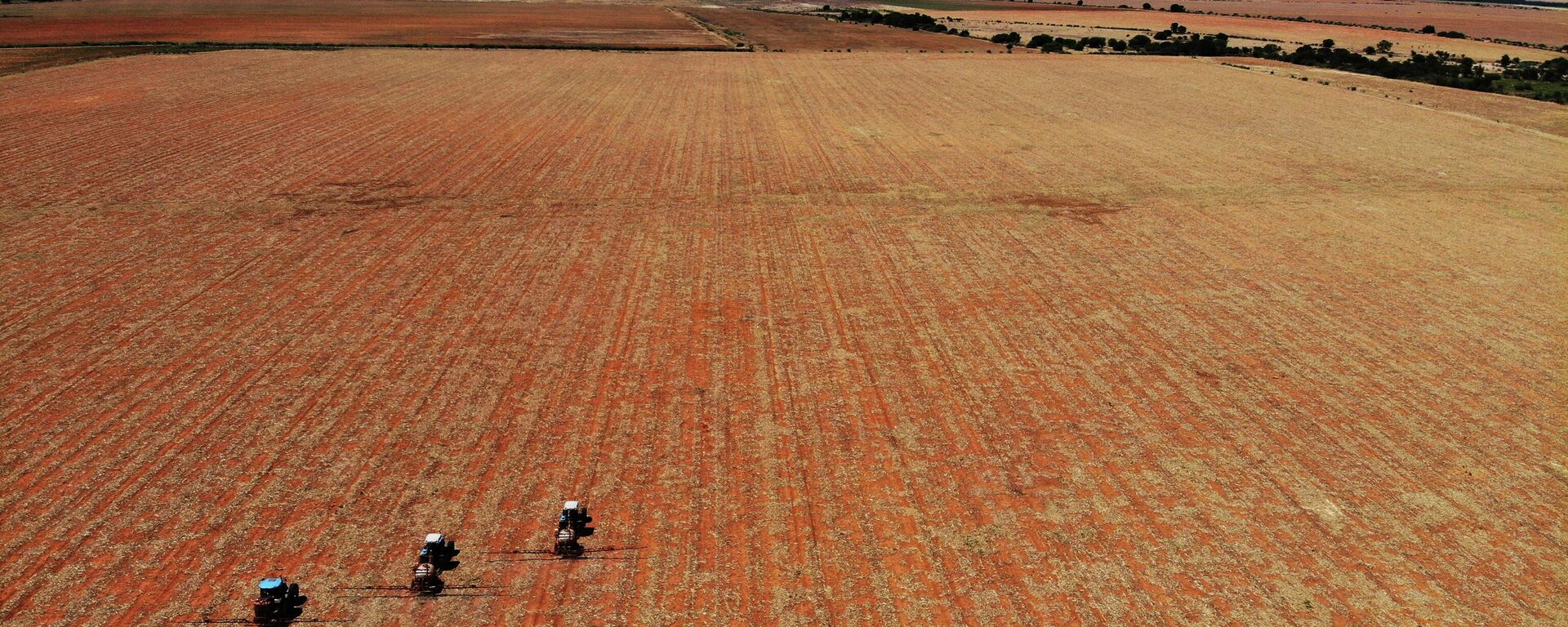 Farm employees spread fertilizer on a farm in Gerdau, North West province, South Africa, Nov. 19, 2018 - Sputnik Africa, 1920, 22.07.2023