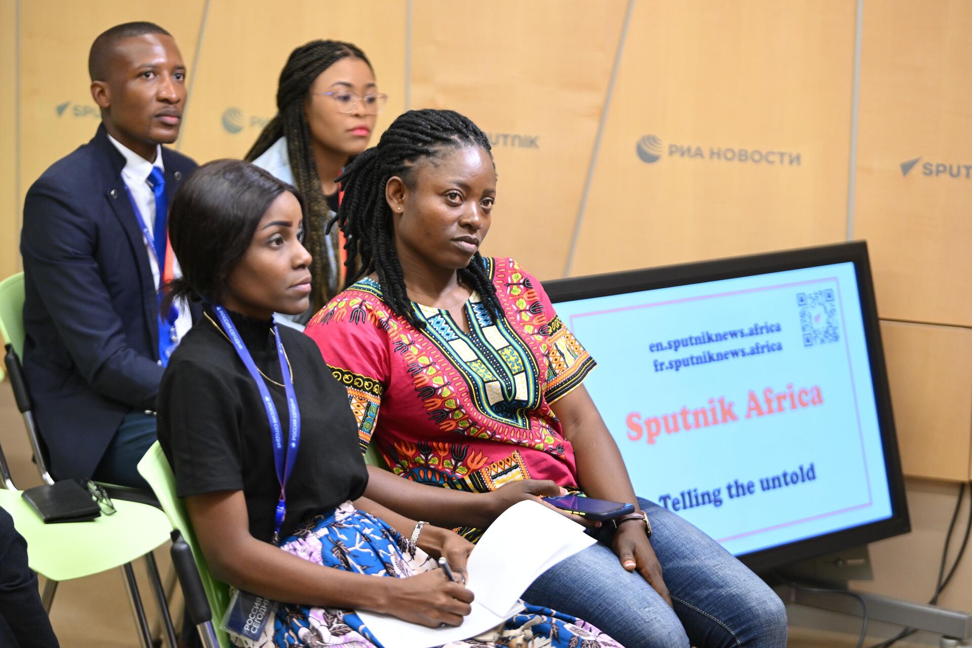 Une session spéciale de SputnikPro Russie et Afrique: ce qui reste, ce qui change, ce qui est neuf au siège de l'agence de presse et radio internationale Sputnik pour les jeunes journalistes du continent africain - Sputnik Afrique, 1920, 05.07.2023