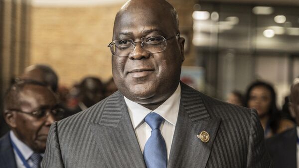President of the Democratic Republic of the Congo Felix Tshisekedi leaves a venue after a mini-summit on Peace and Security in eastern Democratic Republic of Congo (DRC) on the sidelines of the 36th Ordinary Session of the Assembly of the African Union (AU) in Addis Ababa on February 17, 2023 - Sputnik Africa