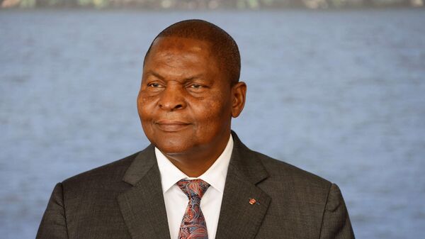 Central African Republic President Faustin-Archange Touadera looks on during the One Forest Summit at the Presidential Palace in Libreville on March 2, 2023. - Sputnik Africa