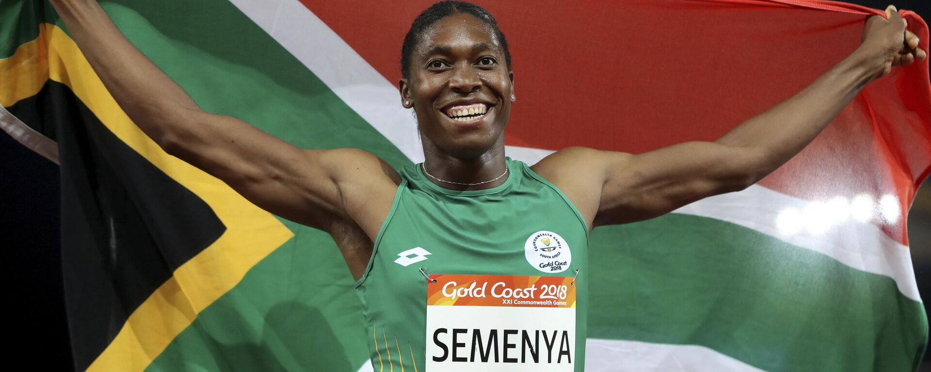 South Africa's Caster Semenya celebrates after winning the woman's 800m final at Carrara Stadium during the 2018 Commonwealth Games on the Gold Coast, Australia.  - Sputnik Africa, 1920, 11.07.2023