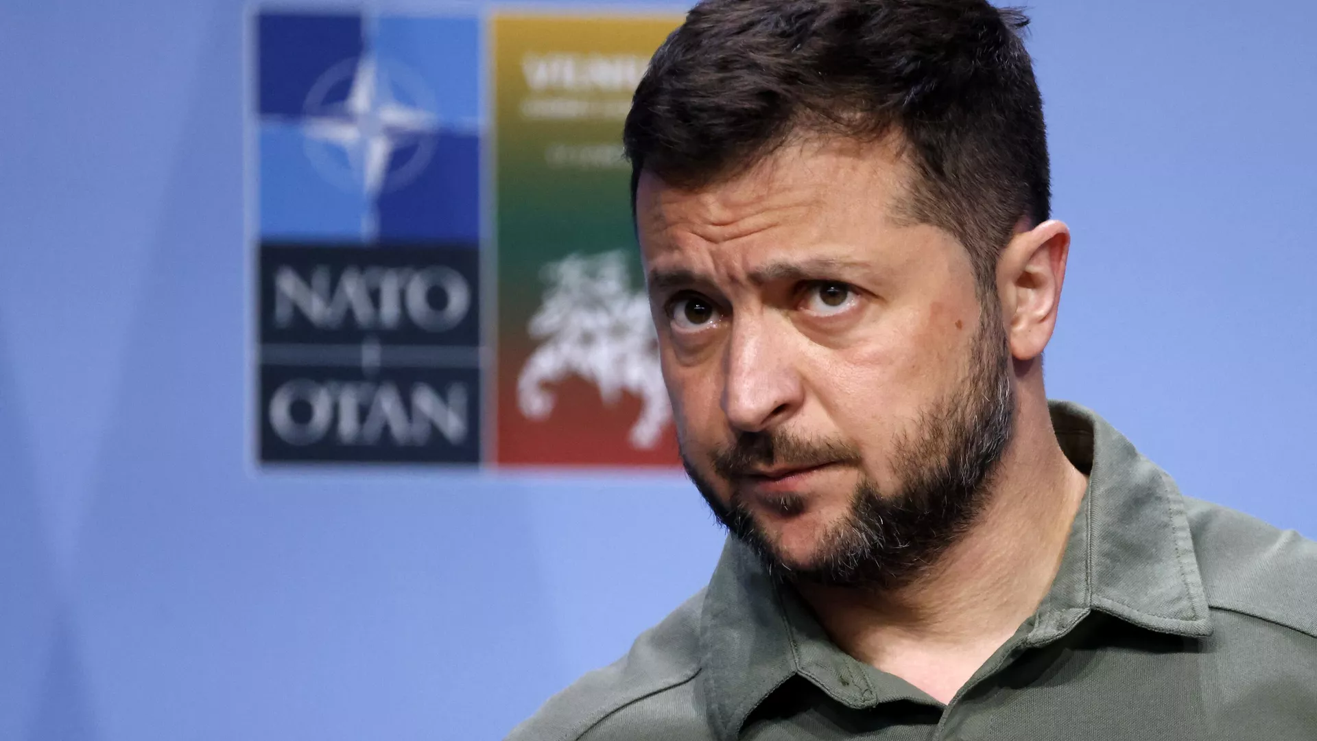 Zelensky durant la conférence de presse suite à la réunion de l'Otan à Vilnius - Sputnik Afrique, 1920, 22.07.2023