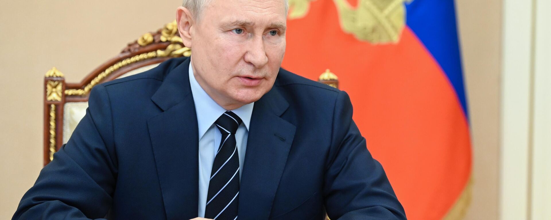 Russian President Vladimir Putin holds an operational meeting with permanent members of the Security Council of the Russian Federation via videoconference on July 14, 2023 - Sputnik Africa, 1920, 16.07.2023