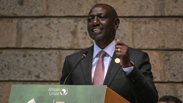 Kenya's President William Ruto gives a speech during the 5th mid-year coordination meeting of the African Union, at the United Nations (UN) offices in Gigiri, Nairobi, on July 16, 2023 - Sputnik Africa