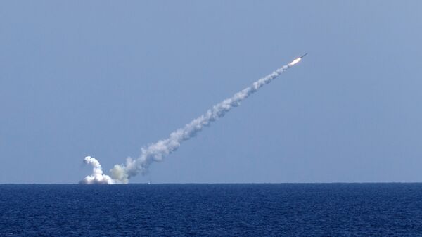 Launching Kalibr cruise missiles at terrorist targets in Syria. File photo - Sputnik Africa