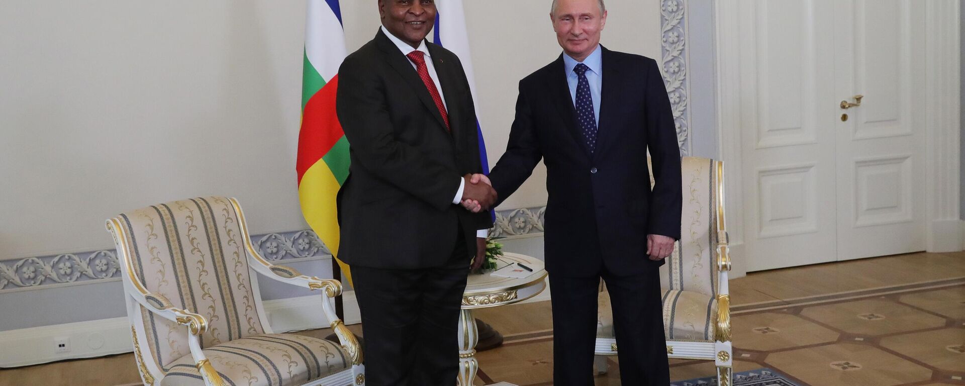 Russian President Vladimir Putin held a meeting with President of the Central African Republic Faustin Arcange Touadera on May 23, 2018.  - Sputnik Africa, 1920, 26.07.2023