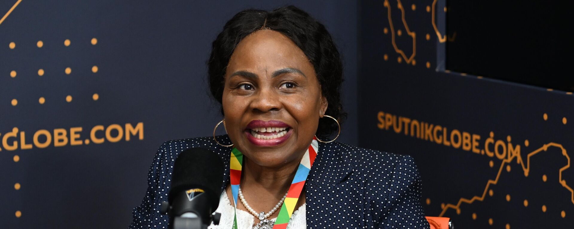 Monica Mutsvangwa, Minister of Information, Broadcasting and Publicity of Zimbabwe, gives an exclusive interview to Sputnik Africa on the sidelines of the second Russia-Africa Summit on July 27, 2023.  - Sputnik Africa, 1920, 27.07.2023