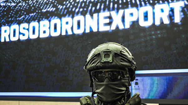 Rosoboronexport stand at the International Exhibition Interpolitex-2021 at the Crocus Expo International Exhibition Center in Moscow. - Sputnik Africa