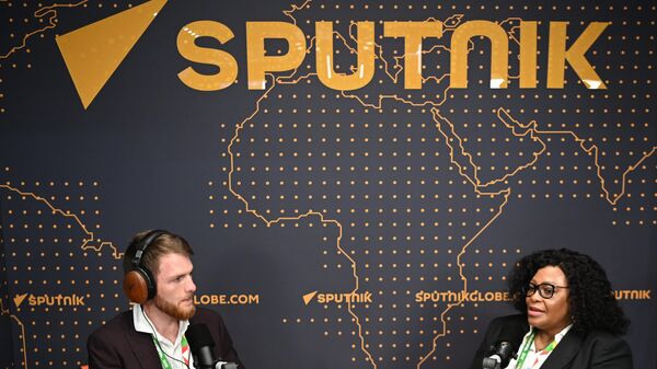 Nomvula Mokonyane, Deputy Secretary General of South Africa's ruling African National Congress (ANC) gives an exclusive interview to Sputnik Africa on the sidelines of the second Russia-Africa Summit on July 27, 2023. - Sputnik Africa