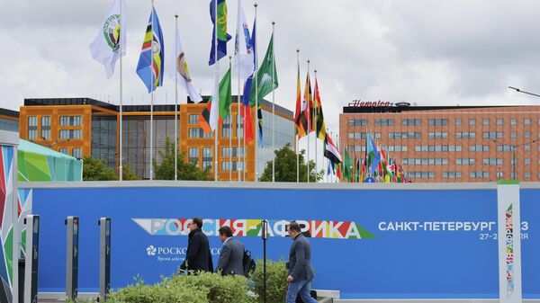 Flags of the countries-participants of the second Russia-Africa Summit in St. Petersburg. - Sputnik Africa