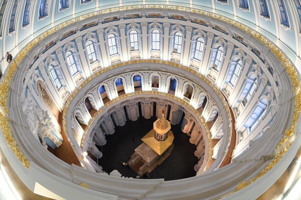 Dome chapel in the center of the rotunda of the Resurrection Monastery on the territory of the New Jerusalem Monastery. - Sputnik Africa