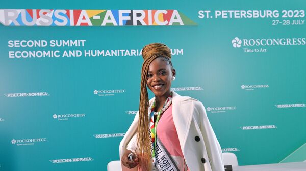 A participant of the second Russia-Africa Summit at the Expoforum Convention and Exhibition Center in St. Petersburg. - Sputnik Africa