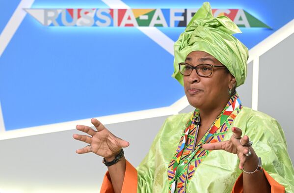 Oumy Sene, secretary-general of the Russian cultural center Kalinka in Dakar, Senegal, at the second Russia-Africa Summit in St. Petersburg. - Sputnik Africa