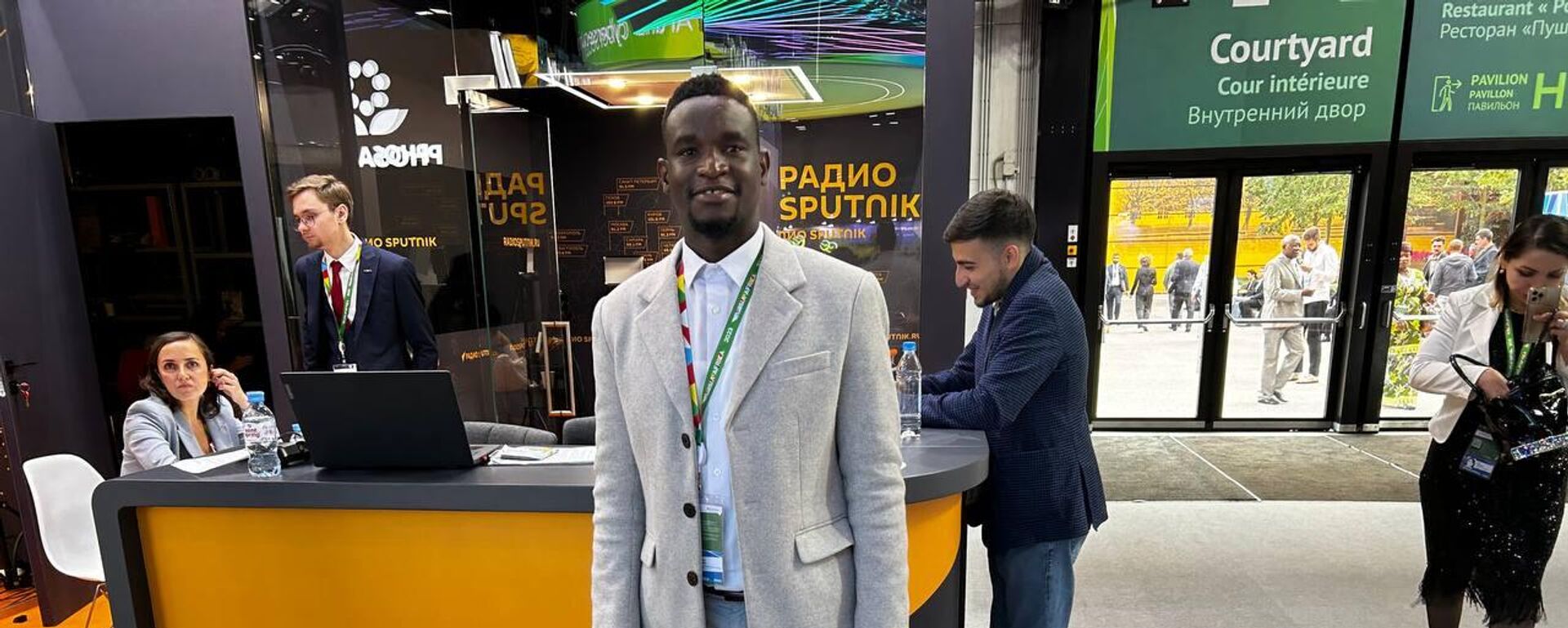 Nestor Sheimi, a member of the Namibian delegation to the Russia-Africa Summit from the country's Ministry of Sport, Youth and National Service.  - Sputnik Africa, 1920, 28.07.2023